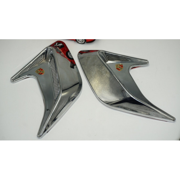 Porsche Çamurluk Yanı Köpekbalığı Solungaçları Hava Vent Air Flow - 2