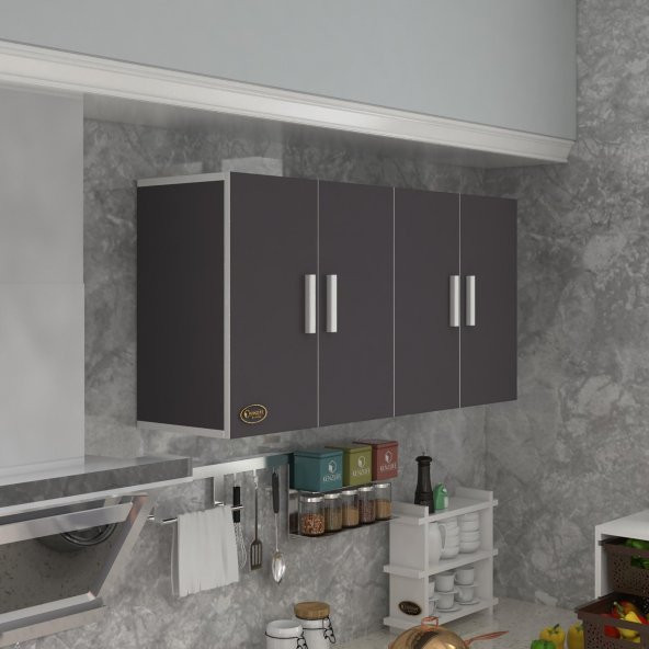 Kenzlife hazır mutfak merta gri 060*120*22 mutfak banyo dolabı kapaklı raflı