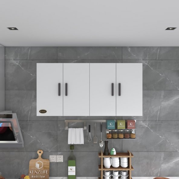 Kenzlife hazır mutfak merta byz 060*120*22 mutfak banyo dolabı kapaklı raflı - 4