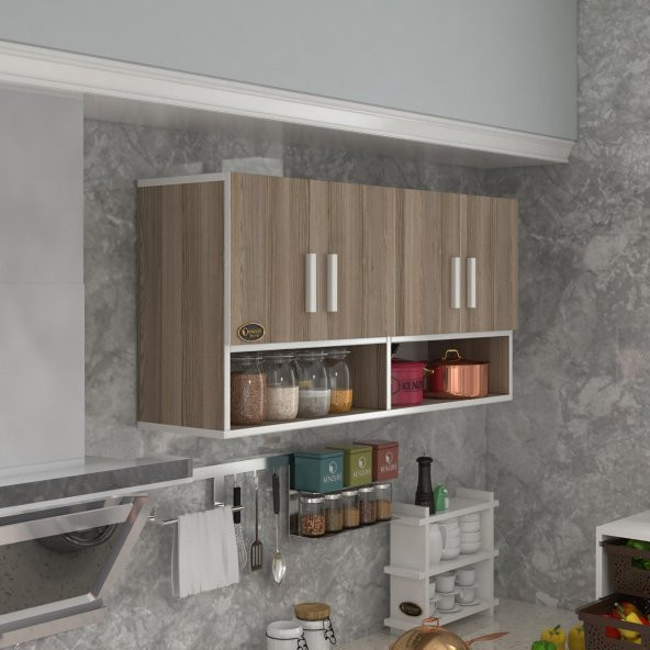 Kenzlife hazır mutfak vesper crd 060*120*22 mutfak banyo dolabı kapaklı raflı