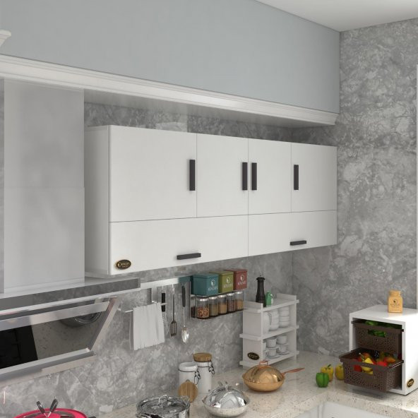 Kenzlife hazır mutfak perenna byz 060x180x22 mutfak banyo dolabı kapaklı raflı