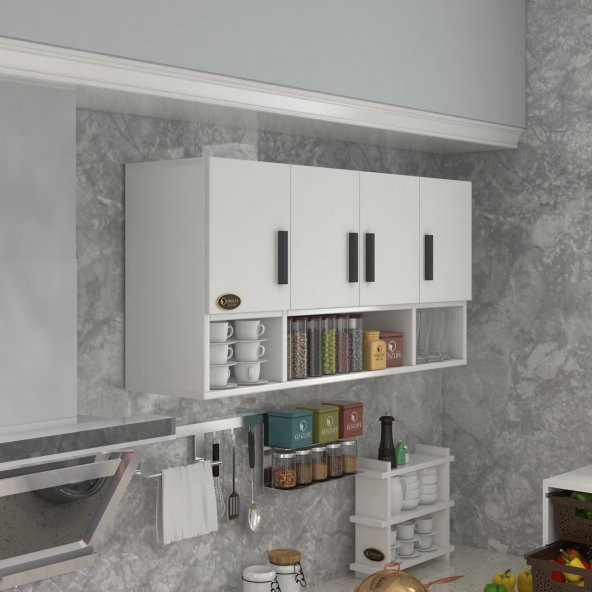 Kenzlife hazır mutfak severus byz 060X120X22 mutfak banyo dolabı kapaklı raflı