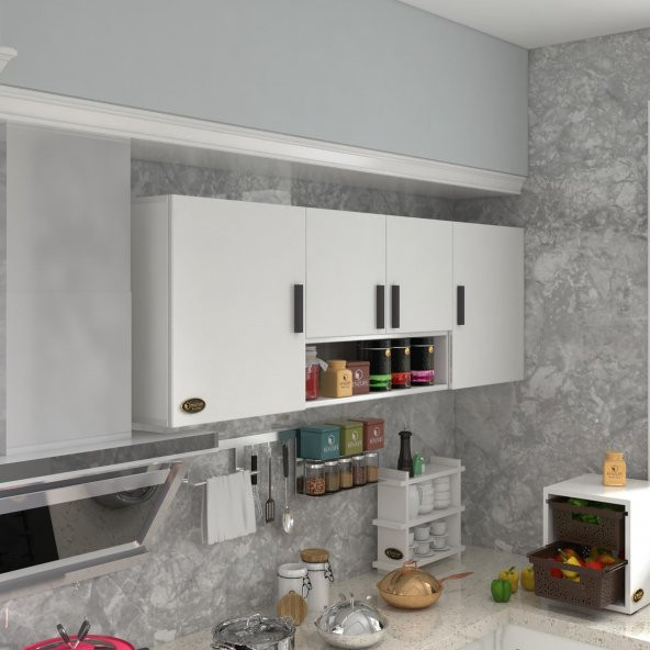 Kenzlife hazır mutfak packey byz 060*180*22 mutfak banyo dolabı kapaklı raflı