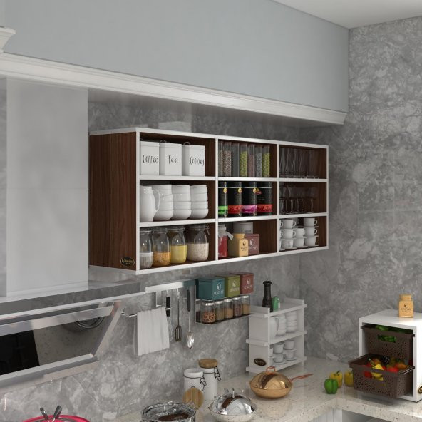 Kenzlife hazır mutfak orela cvz 060*150*22 mutfak banyo dolabı kapaksız raflı