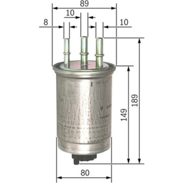 Bosch Yakıt Filtresi Hyundaı Terracan 2.9 Crdi 02-06 -Kıa Bongo 2.4-2.9 Tdci 04 Carnıval 2.9 Crdi 02 0450906511