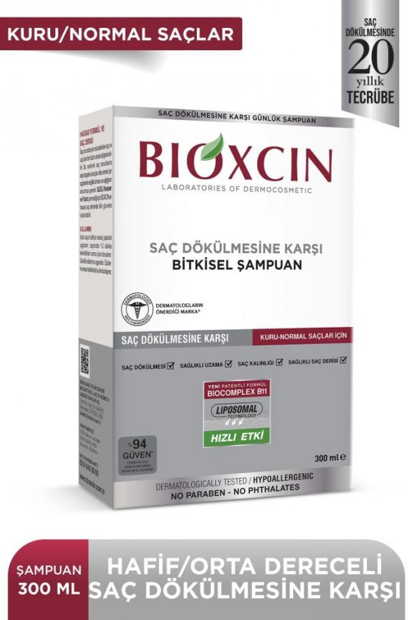 Bioxcin Klasik Kuru Ve Normal Saçlar Için Şampuan 300 ml