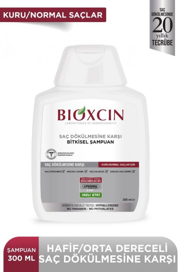 Bioxcin Klasik Kuru Ve Normal Saçlar Için Şampuan 300 ml - 2