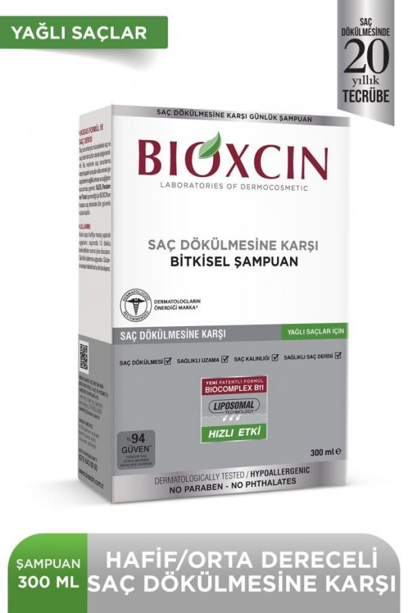 Bioxcin Klasik Yağlı Saçlar Için Şampuan 300 Ml