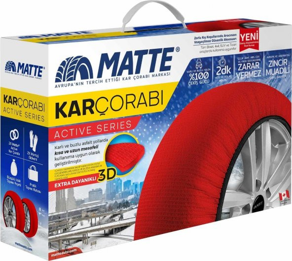 Matte Kar Çorabı - Active Series XL Beden