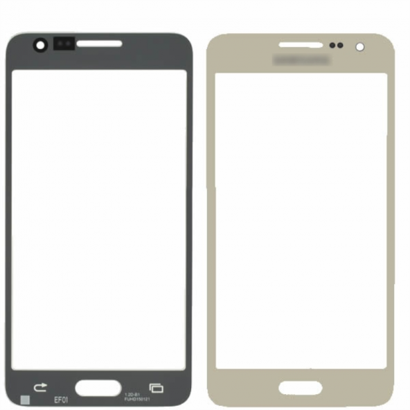Kadrioğlu Galaxy A300 A3 Ocalı Dokunmatik Ön Cam Lens Gold