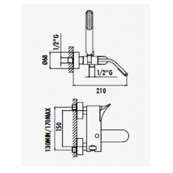 Creavit IF2500 Infinity Banyo Armatürü - 2