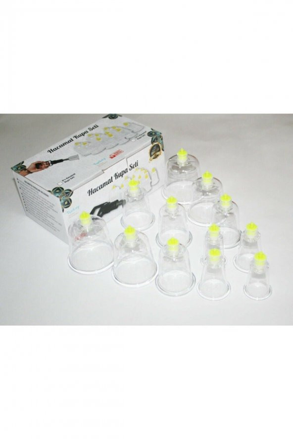 12 Li Vakumlu Hacamat Ve Masaj Kupa Seti