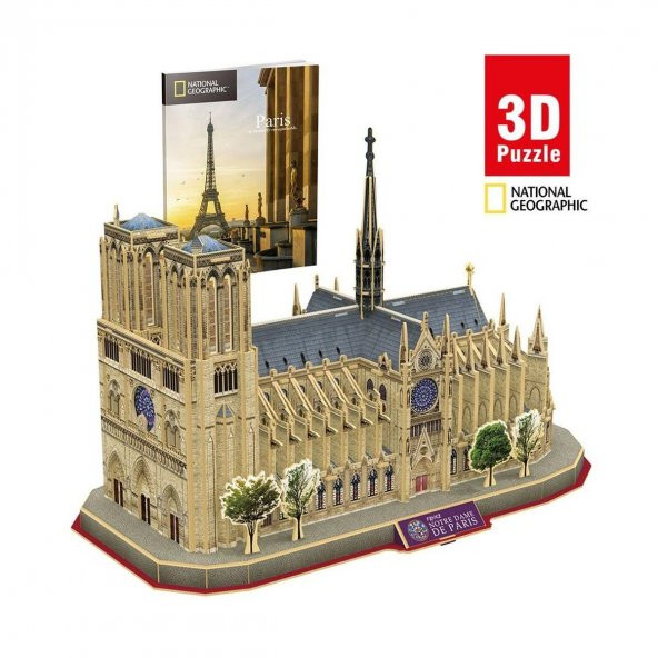 DS0986 Cubic Fun National Geographic Serisi Notre Dame De Paris 228 parça / 3 Boyutlu Puzzle
