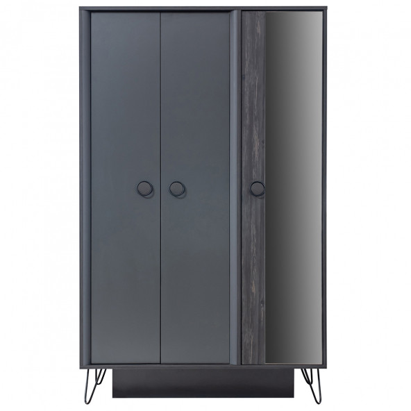 Setay Gardırop, Black New Genç Odası - 3 Kapılı Dolap - 3