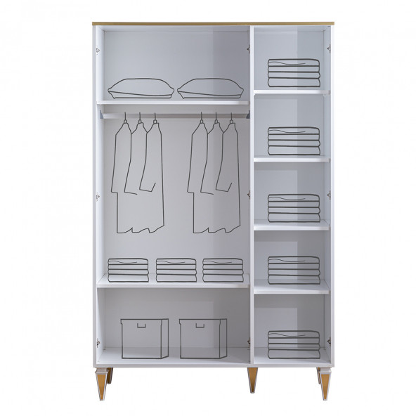 Setay Gold Genç Odası Takımı - 3 Kapılı Dolap - 2