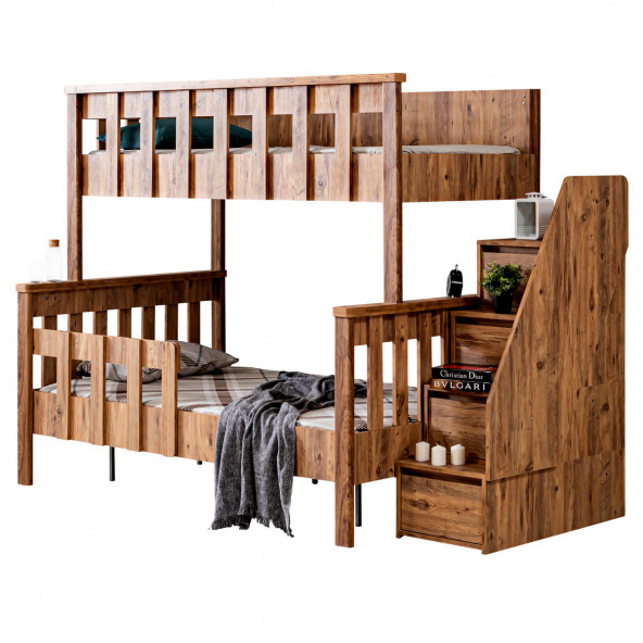 Setay Ranza, MDF Profil Ranza, Deluxe Ayrılabilir Ranza Ceviz - 3