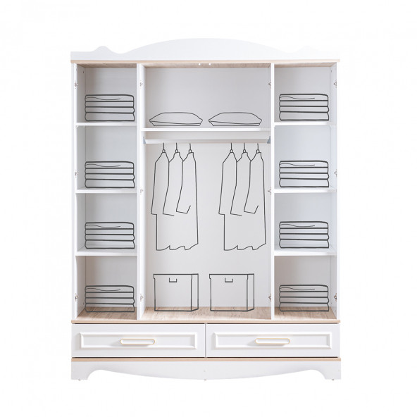 Setay Zirve Genç Odası - 4 Kapaklı Dolap - 3