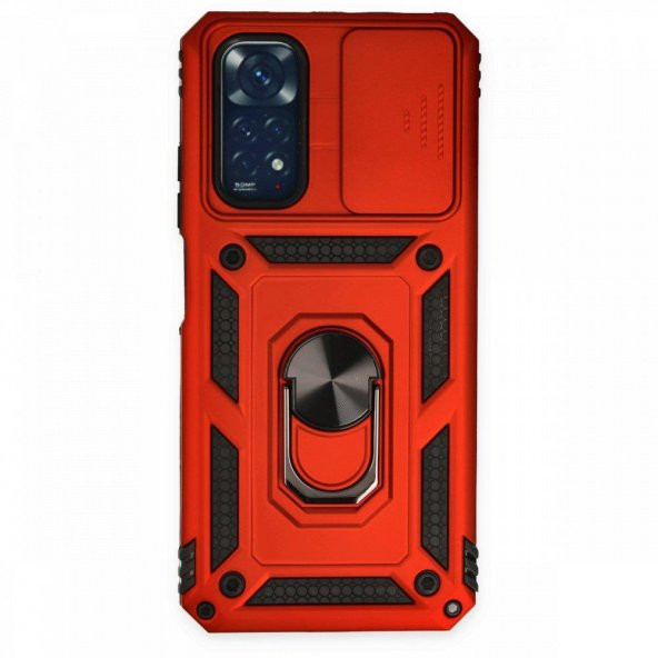 Xiaomi Redmi Note 11 Kılıf Kamera Korumalı Sürgülü Yüzüklü Standlı Tank - 3