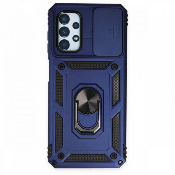 Samsung Galaxy A23 4G Kılıf Kamera Korumalı Sürgülü Yüzüklü Standlı Tank - 4