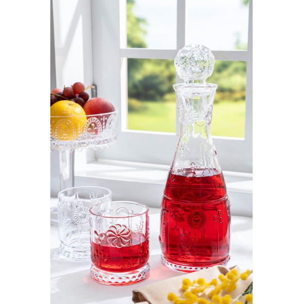 Glamis Cam Bahar Model Karaf 2 Bardaklı Set