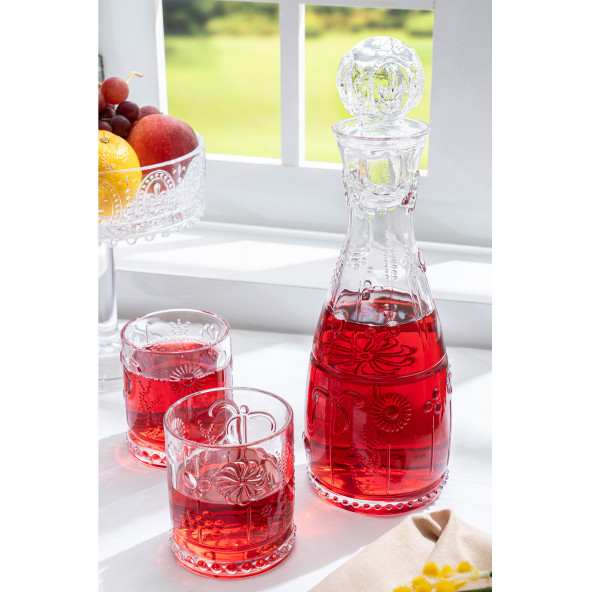 Glamis Cam Bahar Model Karaf 2 Bardaklı Set - 3
