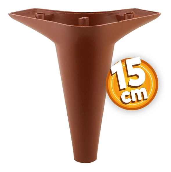 Aspen Lüks Mobilya Kanepe Koltuk Tv Ünitesi Baza Yükseltici Ayağı Ayakları 15 Cm Kahverengi Ayak