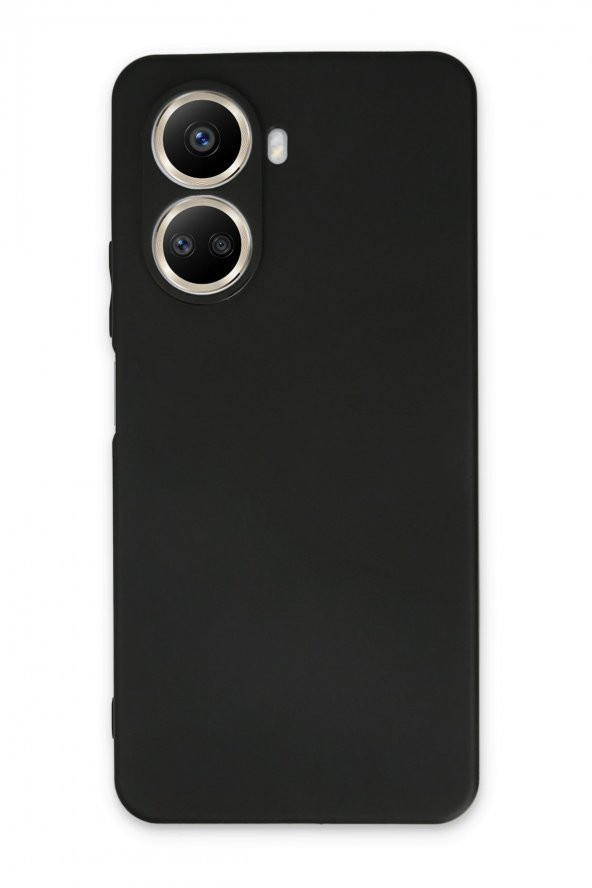 Huawei Nova 10 SE Kılıf Yumuşak Dokulu Silikon  - Siyah ürün görseli