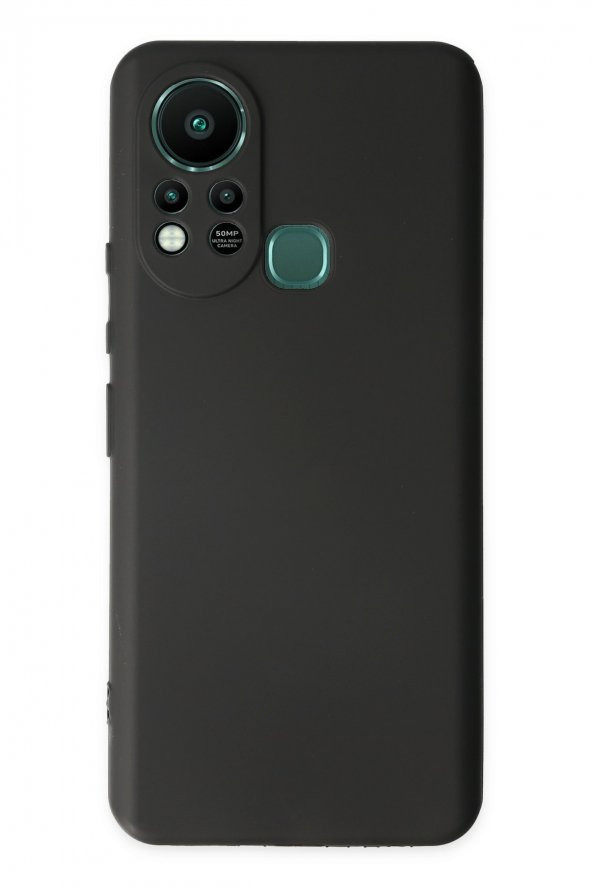 İnfinix Hot 11S Kılıf Yumuşak Dokulu Silikon  - Siyah - 1