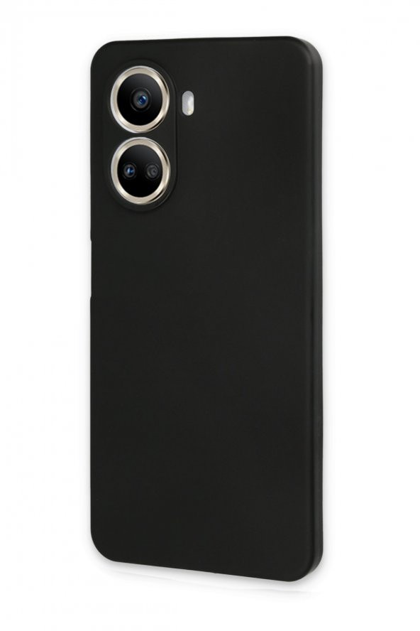 Huawei Nova 10 SE Kılıf Yumuşak Dokulu Silikon  - Siyah - Resim 2