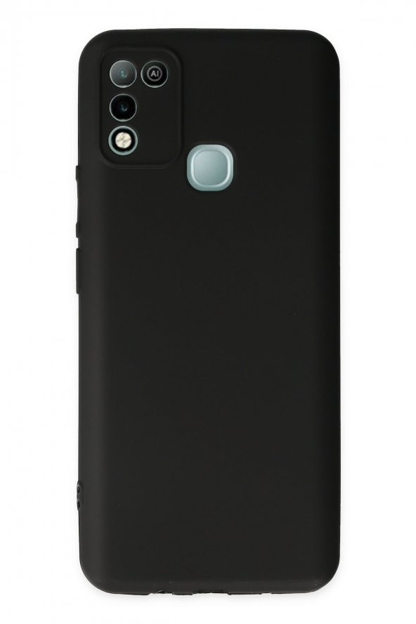 İnfinix Hot 10 Play Kılıf Yumuşak Dokulu Silikon  - Siyah ürün görseli