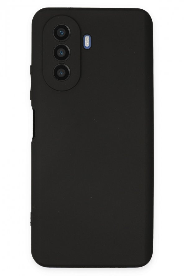 Huawei Nova Y70 Kılıf Yumuşak Dokulu Silikon  - Siyah ürün görseli