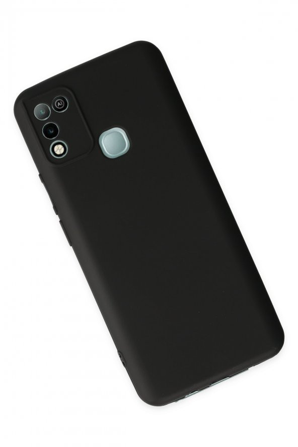 İnfinix Hot 10 Play Kılıf Yumuşak Dokulu Silikon  - Siyah - Resim 3