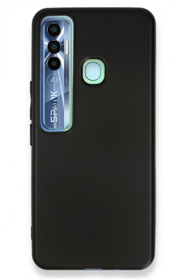 Techno Spark 7 Pro Kılıf Yumuşak Dokulu Silikon  - Siyah ürün görseli