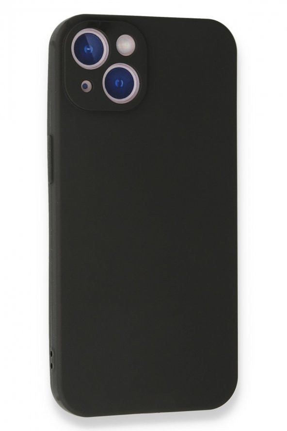 iPhone 14 Kılıf Yumuşak Dokulu Silikon  - Siyah - 3