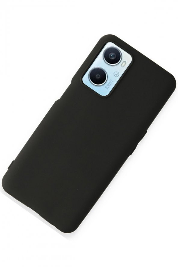 Oppo A96 Kılıf Yumuşak Dokulu Silikon  - Siyah - Resim 3