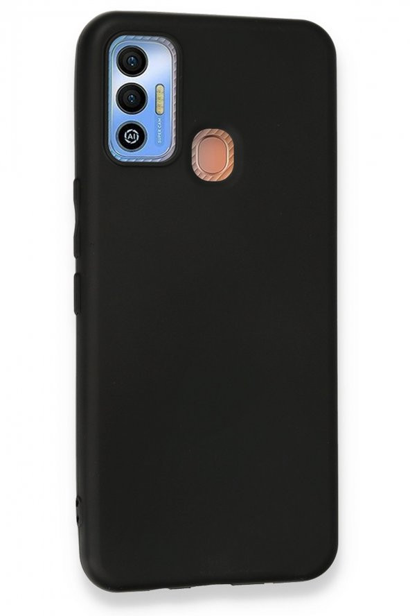 Techno Spark 7T Kılıf Yumuşak Dokulu Silikon  - Siyah - Resim 2