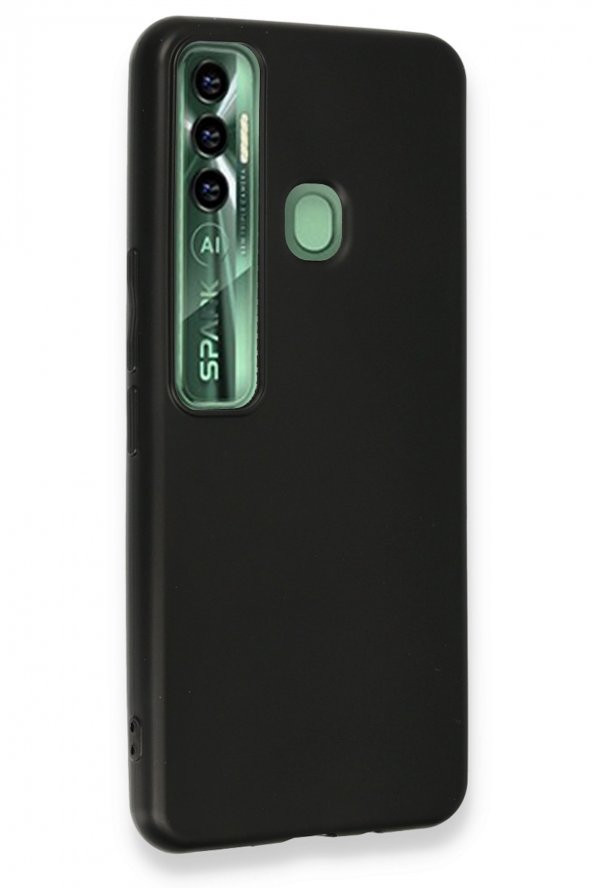 Techno Spark 7 Pro Kılıf Yumuşak Dokulu Silikon  - Siyah - Resim 3