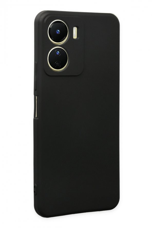 Vivo Y16 Kılıf Yumuşak Dokulu Silikon  - Siyah - 2