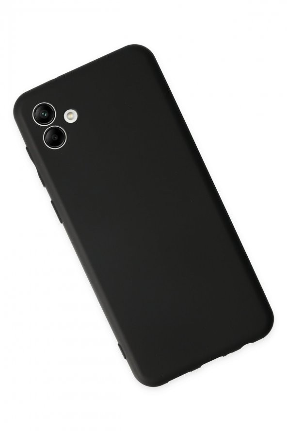 Samsung Galaxy A04 Kılıf Yumuşak Dokulu Silikon  - Siyah - Resim 3