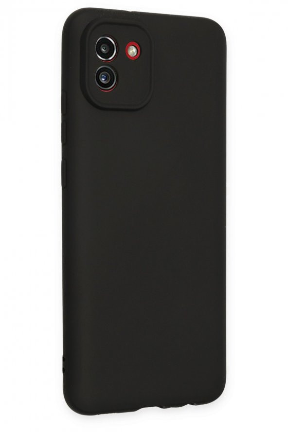 Samsung Galaxy A03 Kılıf Yumuşak Dokulu Silikon  - Siyah - 2