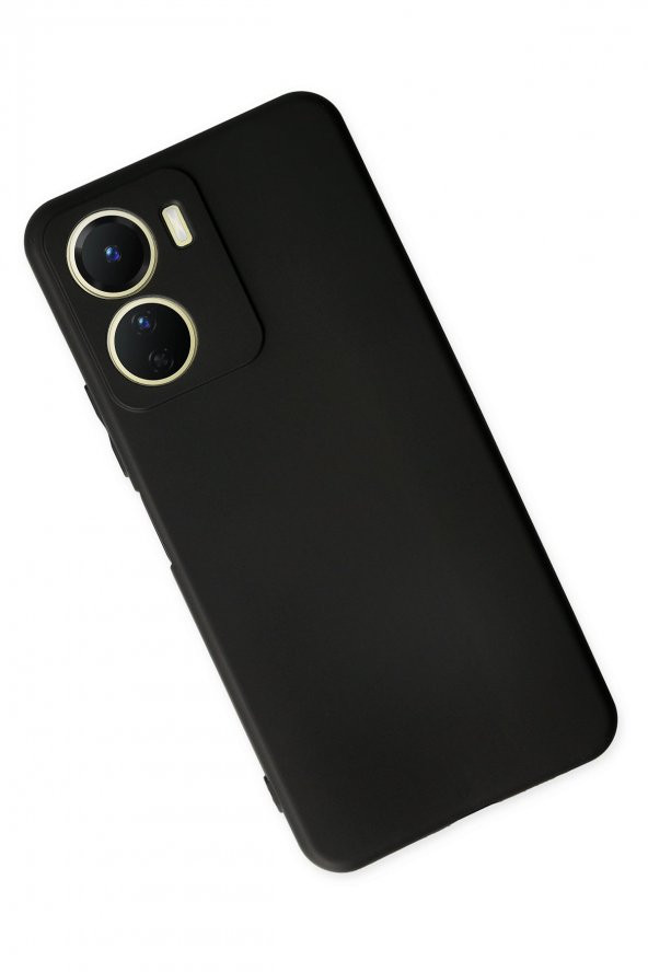 Vivo Y16 Kılıf Yumuşak Dokulu Silikon  - Siyah - 3