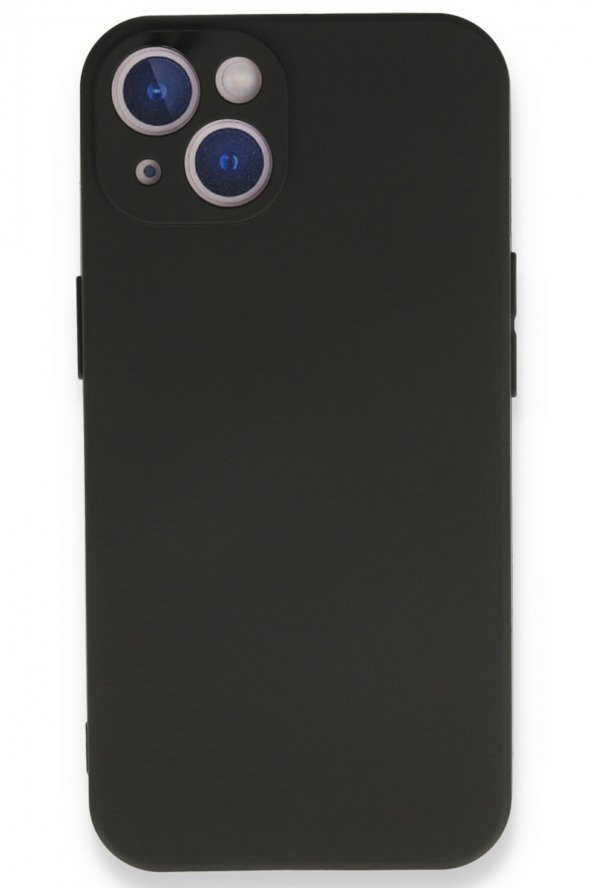 iPhone 14 Kılıf Yumuşak Dokulu Silikon  - Siyah