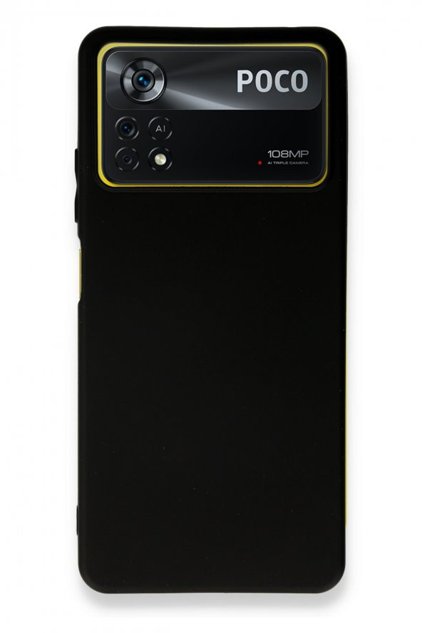 Xiaomi Poco X4 Pro 5G Kılıf Yumuşak Dokulu Silikon  - Siyah - 1