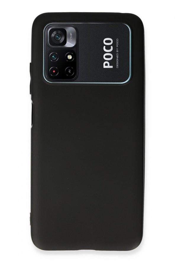 Xiaomi Poco M4 Pro 4G Kılıf Yumuşak Dokulu Silikon  - Siyah