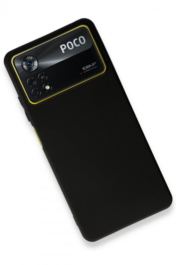 Xiaomi Poco X4 Pro 5G Kılıf Yumuşak Dokulu Silikon  - Siyah - 2