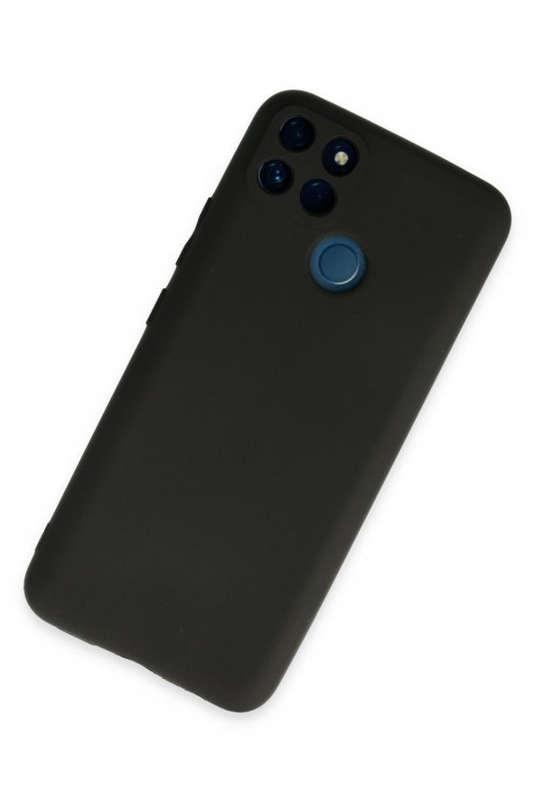 Realme C25Y Kılıf Yumuşak Dokulu Silikon  - Siyah - 2