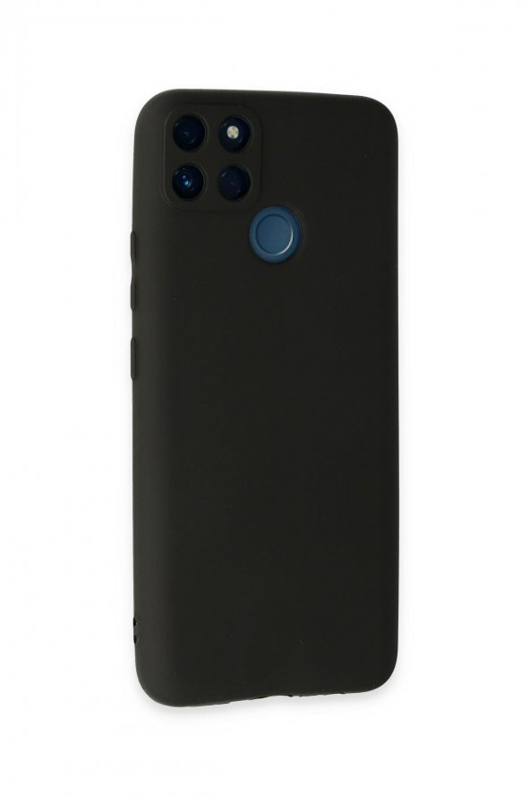 Realme C25Y Kılıf Yumuşak Dokulu Silikon  - Siyah - 3