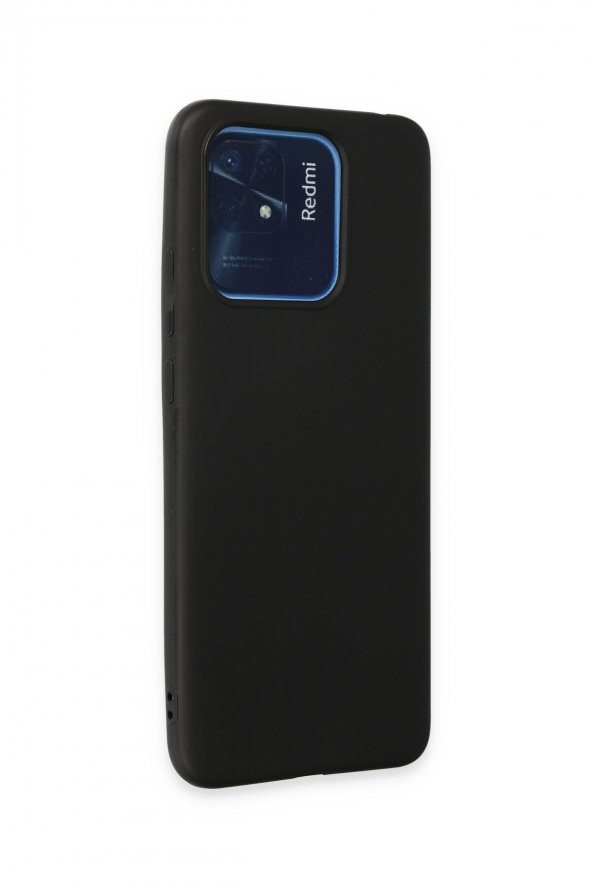 Xiaomi Redmi 10C Kılıf Yumuşak Dokulu Silikon  - Siyah - 4