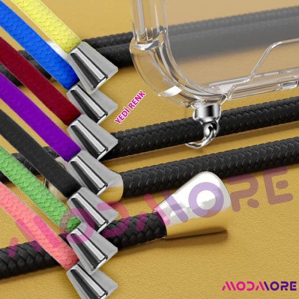 Xiaomi Redmi Note 8 Pro Boyun Askılı Şeffaf Tank Kılıf - 2