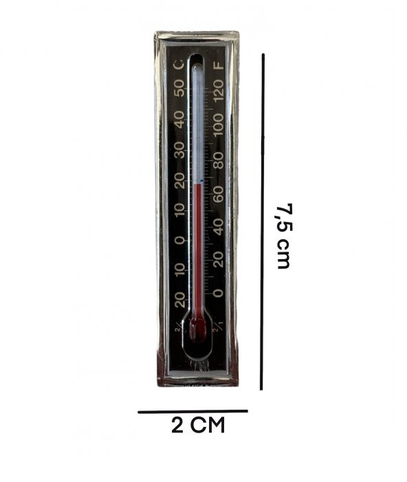Civalı Termometre 7,5 Cm X 2 Cm Araç,Ev,Ofis Vb. Her Yerde Kullanılır